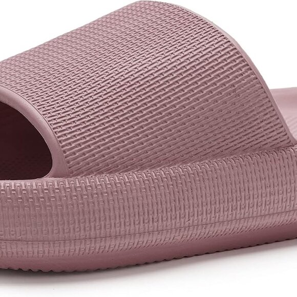 Shoes - Women Non Slip Cushioned Pillow Slippers EVA Comfort Bathroom Slides